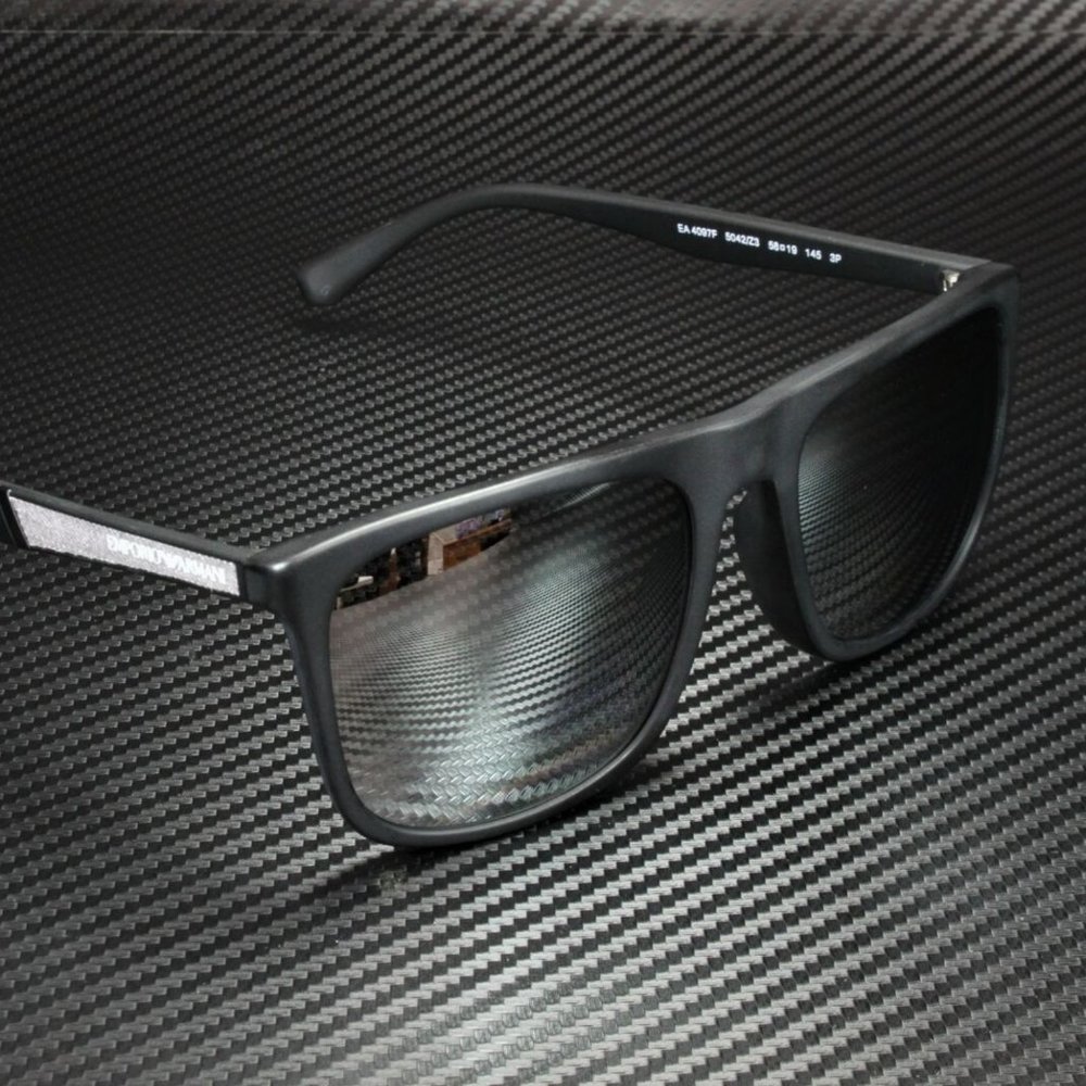 Emporio Armani Men's Matte Black Sunglasses! - Picture 3 of 4